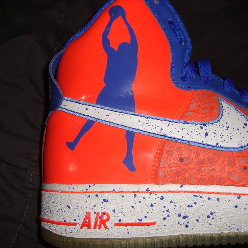 Nike Air Force 1 High Sheed CMFT Premium RW QS Sz 9.5 Pre-Owned NO BOX NY Knicks - Picture 8 of 13